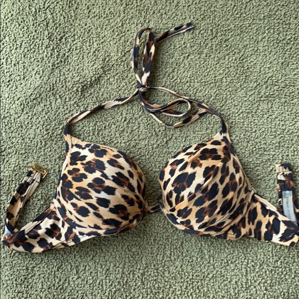 Leopard bikini top